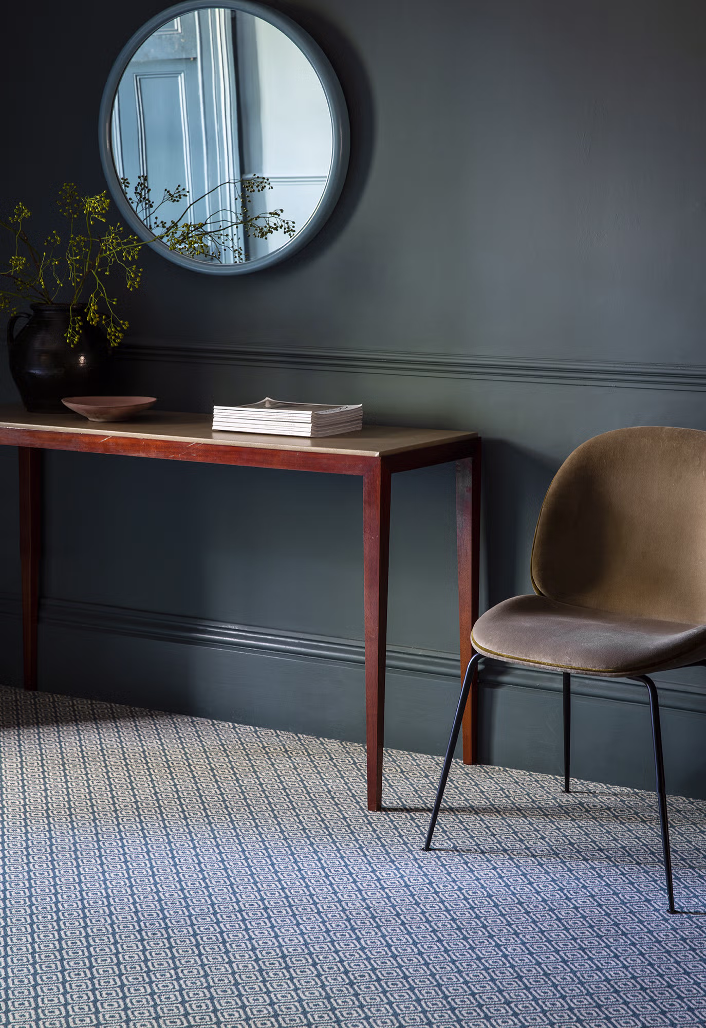 lifestyle carpet 7130 wool quirky b geo duck egg