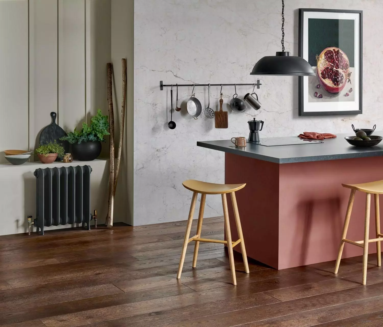 WP Chepstow distressed charcoal oak wide